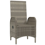Outdoor Chairs 2 pcs Poly Rattan Grey - Top-Down View
