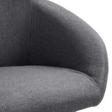 Dining Chairs 4 pcs Dark Grey Fabric - Close-Up Angle