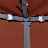 2-Tier Gazebo Top Cover 310 g/m² 4x3 m Terracotta - Top-Down View