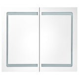 LED Bathroom Mirror Cabinet 80x12.2x68 cm