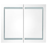 LED Bathroom Mirror Cabinet 80x12.2x68 cm - Top-Down View