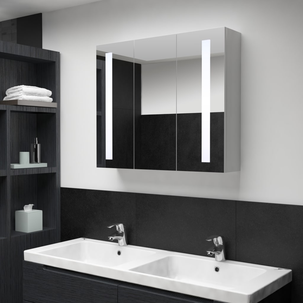 LED Bathroom Mirror Cabinet 89x14x62 cm