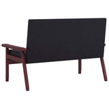 Sofa Set 2 Piece Black Faux Leather