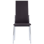 Dining Chairs 6 pcs Brown Faux Leather