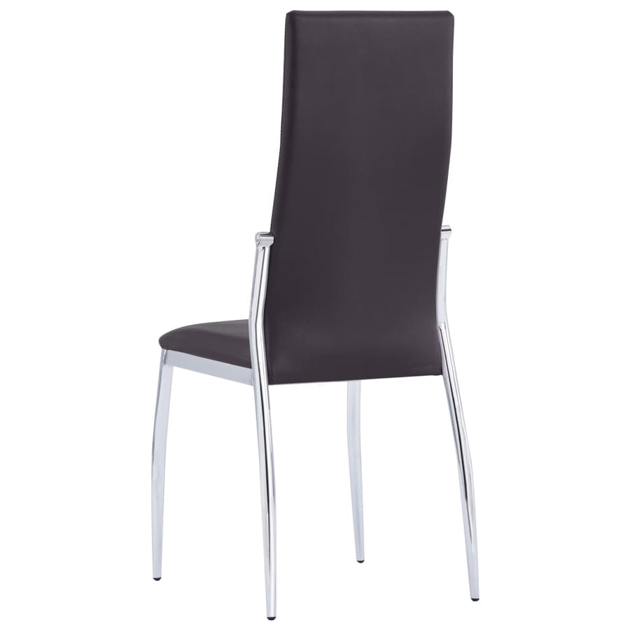Dining Chairs 6 pcs Brown Faux Leather