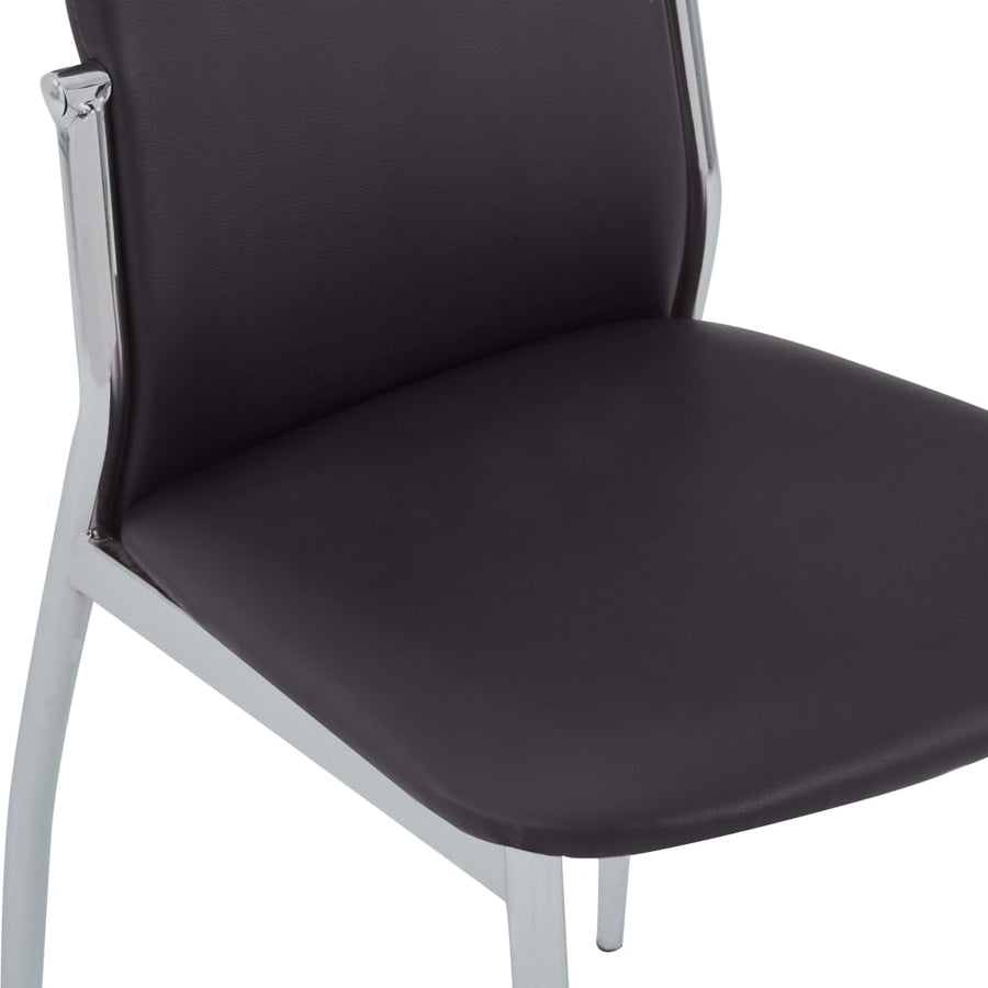 Dining Chairs 6 pcs Brown Faux Leather