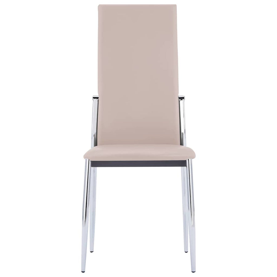 Dining Chairs 6 pcs Cappuccino Faux Leather