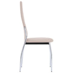 Dining Chairs 6 pcs Cappuccino Faux Leather