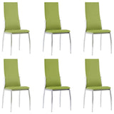 Dining Chairs 6 pcs Green Faux Leather