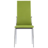 Dining Chairs 6 pcs Green Faux Leather - Side View