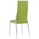 Dining Chairs 6 pcs Green Faux Leather - 45-Degree Angle