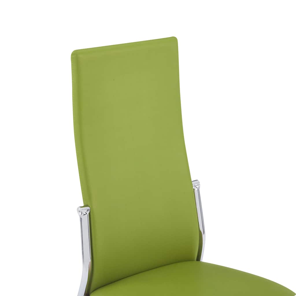 Dining Chairs 6 pcs Green Faux Leather
