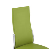 Dining Chairs 6 pcs Green Faux Leather - Close-Up Angle
