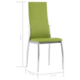 Dining Chairs 6 pcs Green Faux Leather