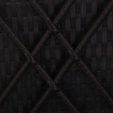 Sun Lounger with Cushion Poly Rattan Black - Close-Up Angle