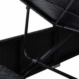Garden Sunloungers Reclining 3 pcs Black Poly rattan - Extra Image