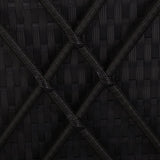 Sun Lounger with Canopy and Cushion Poly Rattan Black