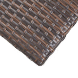 Tea Table Brown 50x50x47 cm Poly Rattan - Top-Down View