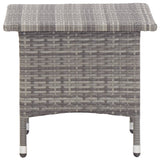 Tea Table Grey 50x50x47 cm Poly Rattan - Front View