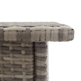 Tea Table Grey 50x50x47 cm Poly Rattan - Top-Down View