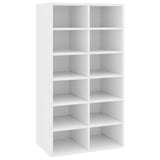 Shoe Rack White 54x34x100.5 cm Engineered Wood - Front View