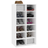 Shoe Rack White 54x34x100.5 cm Engineered Wood - Side View