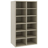 Shoe Rack Sonoma Oak 54x34x100.5 cm Engineered Wood - Front View