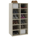 Shoe Rack Sonoma Oak 54x34x100.5 cm Engineered Wood - Side View