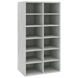 Shoe Rack Concrete Grey 54x34x100.5 cm Engineered Wood