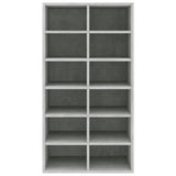 Shoe Rack Concrete Grey 54x34x100.5 cm Engineered Wood