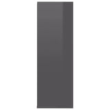 Shoe Rack High Gloss Grey 54x34x100.5 cm Engineered Wood - 45-Degree Angle