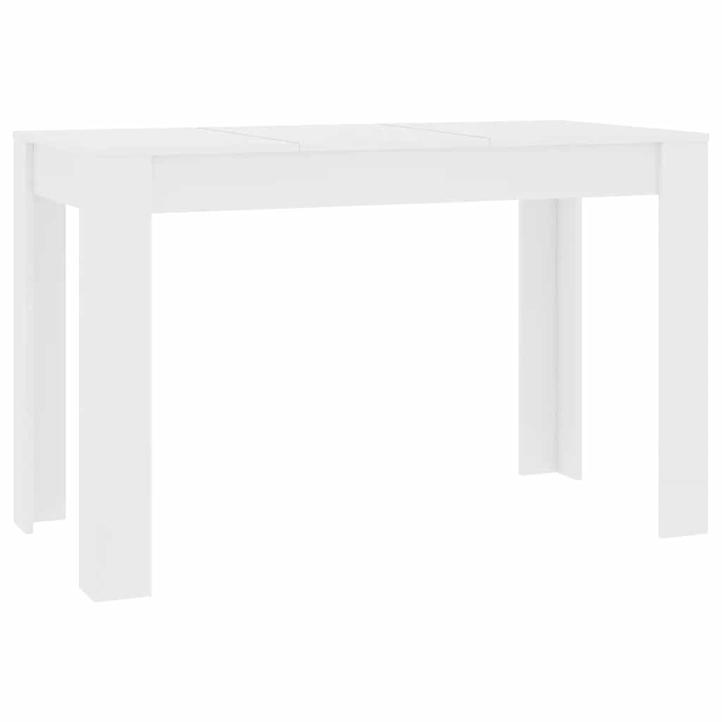 Dining Table White 120x60x76 cm Engineered Wood