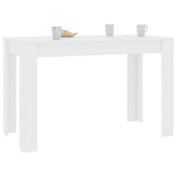 Dining Table White 120x60x76 cm Engineered Wood - Side View