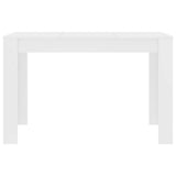 Dining Table White 120x60x76 cm Engineered Wood - Top-Down View