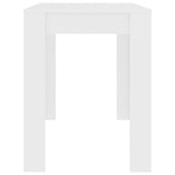 Dining Table White 120x60x76 cm Engineered Wood - 45-Degree Angle