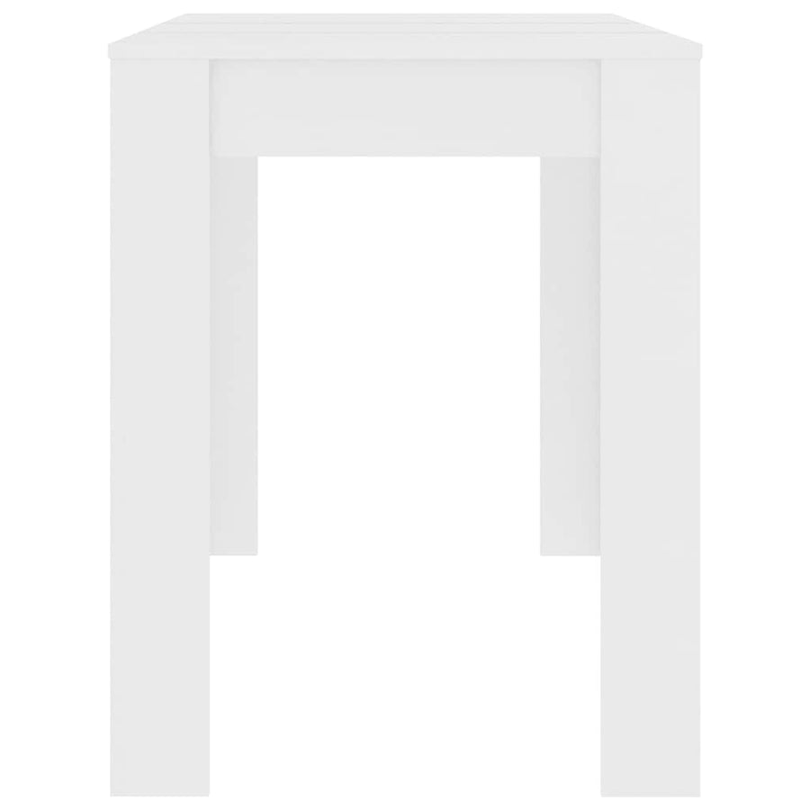 Dining Table White 120x60x76 cm Engineered Wood