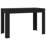 Dining Table Black 120x60x76 cm Engineered Wood - Front View