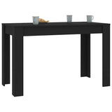Dining Table Black 120x60x76 cm Engineered Wood - Side View