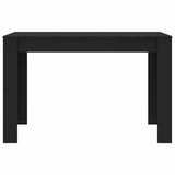Dining Table Black 120x60x76 cm Engineered Wood - Top-Down View