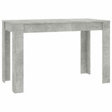 Dining Table Concrete Grey 120x60x76 cm Engineered Wood - Front View
