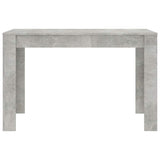 Dining Table Concrete Grey 120x60x76 cm Engineered Wood - Top-Down View