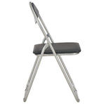 Folding Chairs 4 pcs Black Faux Leather