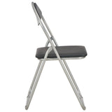 Folding Dining Chairs 6 pcs Black Faux Leather