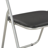 Folding Dining Chairs 6 pcs Black Faux Leather