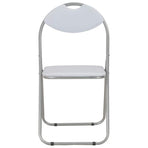 Folding Chairs 4 pcs White Faux Leather