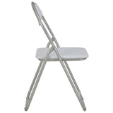 Folding Dining Chairs 4 pcs White Faux Leather
