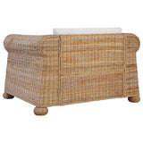 2 Piece Sofa Set with Cushions Natural Rattan