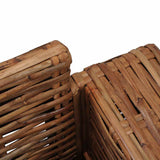 2 Piece Sofa Set with Cushions Natural Rattan