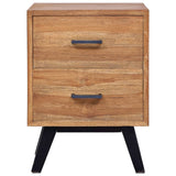 Bedside Cabinet 40x35x55 cm Solid Teak - Front View