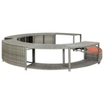 Hot Tub Surround Grey Poly Rattan